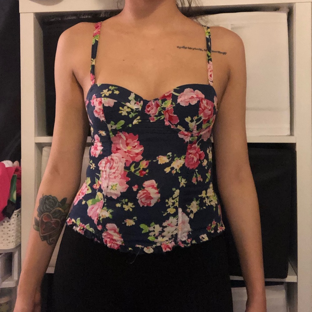 Floral bustier